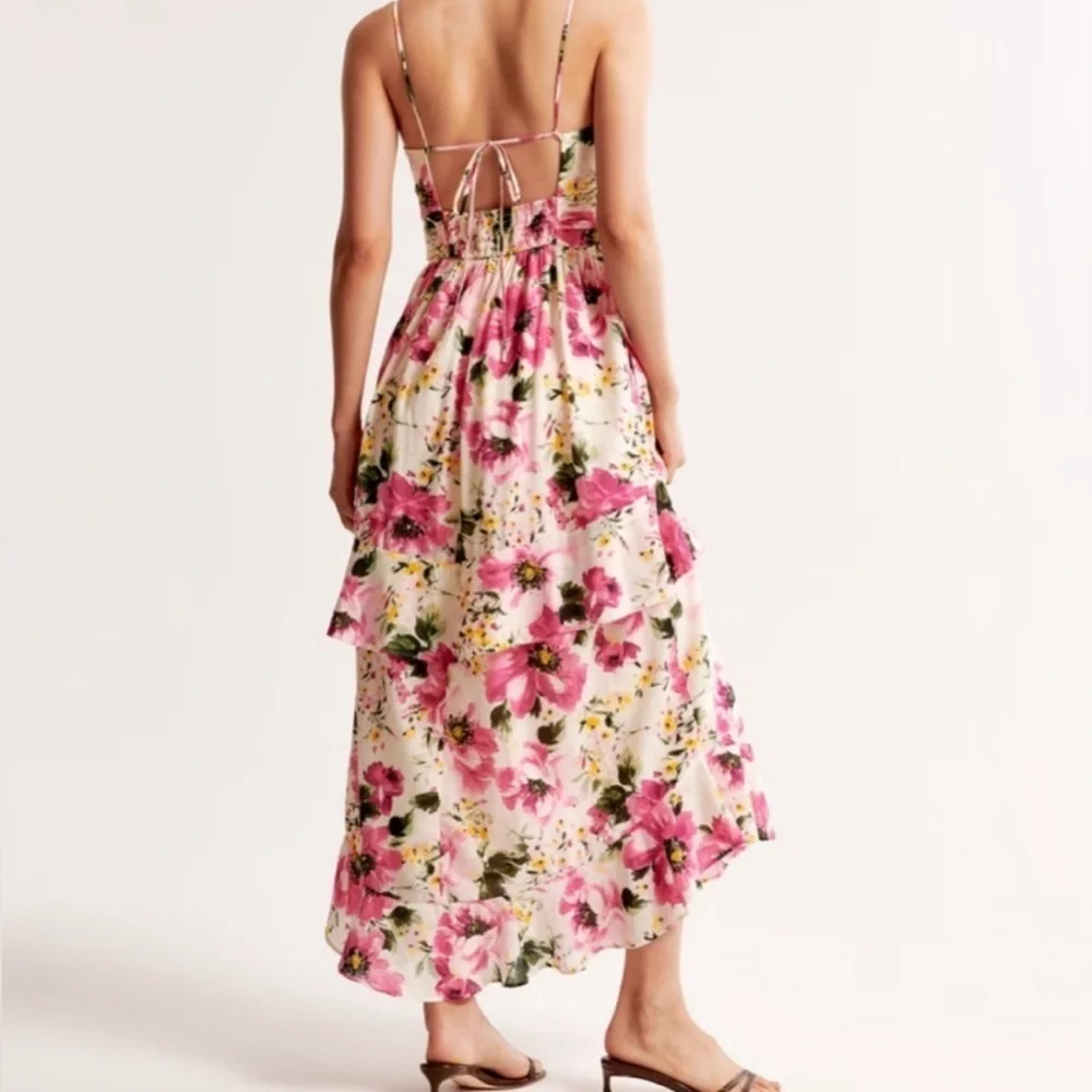 Abercrombie & Fitch colorful flower print maxi dress NWT